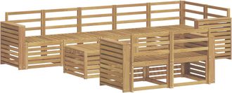 vidaXL Conjunto De Sof&aacute;s De Exterior 9 Uds. Blanco Vidaxl