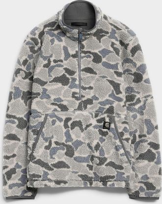 Carhartt Work in Progress Mens Camo half-zip high-pile fleece pullover