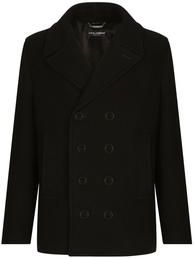 Dolce & Gabbana★素敵！Black Peacoat DG Logo Buttons NWOT Dolce & Gabbana Black Peacoat DG Logo Buttons $1,850 | eBay