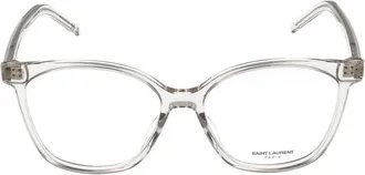 Saint Laurent M162 Vierkant Optisch Montuur - unisex - Brillen - Beige - 55 MM - Accessoires