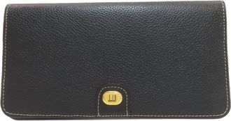 Dunhill Black Leather Long Bill Wallet (Bi-Fold) (Pre-Owned)