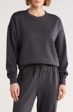 Marika Abby Crewneck Crop Sweatshirt in Phantom at Nordstrom Rack, Size X-Large