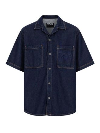 Versace Jeans Couture Denim Shirt With Logo