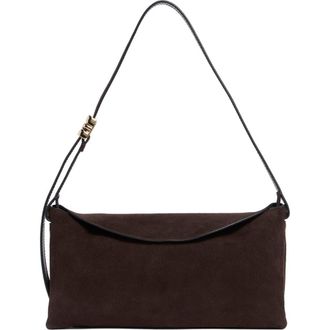 Madewell The Date Night Suede Shoulder Bag in Dark Carob at Nordstrom