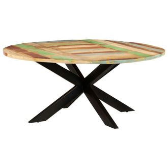 vidaXL Mesa De Comedor Redonda Madera Maciza Reciclada 175x75 Cm Vidaxl
