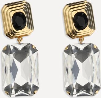 Alessandra Rich Clip-on Earrings with crystal drop Female UNI