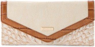 Brahmin Veronica Croc Embossed Leather Wallet in Ivory at Nordstrom