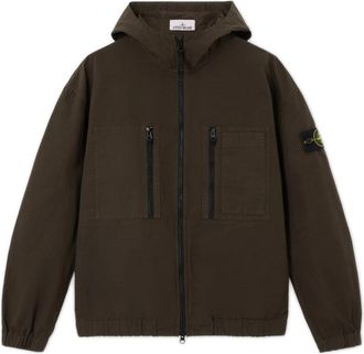 Stone Island 1200011 Cotton Ripstop - Heren - Zomerjassen - Groen - M - Katoen - Jassen