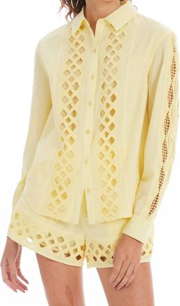 Allison New York Eyelet Nina Shirt In Butter
