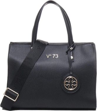 V&deg; 73 Ecoleather Zwarte Tas met Verstelbare Band - Dames - Handtassen - Zwart - ONE Size - Leer - Tassen
