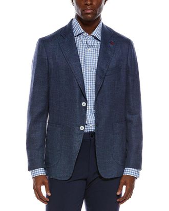 Isaia Capri Wool, Silk, & Linen-Blend Sport Jacket