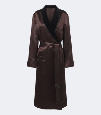 Tom Ford Silk satin wrap coat