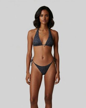 Lords of Harlech Crochet Paisley Womens Bikini Top in Crochet Paisley Caviar at Nordstrom, Size Xx-Large