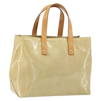 Louis Vuitton Reade Handbag Monogram Vernis Beige Patent_Leather Handbag (Pre-Owned)