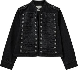 Sofie Schnoor Valettesw Denim Hussar Jas - Dames - Jassen - Zwart - Maat: L Denim