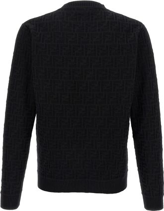 Fendi Mens Black Cotton Cardigan Clothing