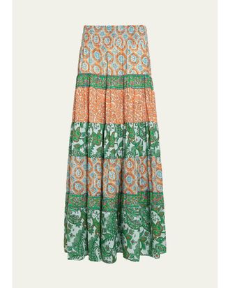 Ramy Brook Dorotha Tiered Maxi Skirt
