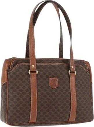 Celine Pre-owned Handbags, female, Brown, Size: ONE SIZE Pre-owned Vintage Macadam Hand Bag