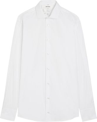 BETTTER Zipped Sleeve Cotton-blend Shirt - White - S (UK8-10 / S)