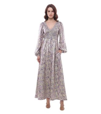 Stella McCartney Multicolor Floral V Neck Maxi Dress