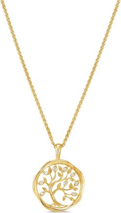 Dower & Hall Collana Old Tree of Life Talisman in oro giallo 18 carati con diamanti