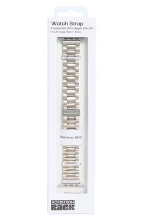 Nordstrom Rack Stainless Steel Apple Watch Watchband in Gold at Nordstrom Rack
