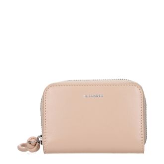 Jil Sander Damens Rosen-Geldb&ouml;rse aus Leder