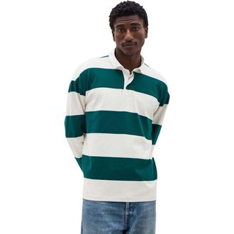 Richer Poorer Inc. The Rugby Polo in Rainforest Bone Stripe at Nordstrom, Size Xx-Large