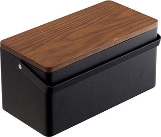 Yamazaki Tableware Caja De Costura Negra Dise&ntilde;o Moderno 27x14x13,5 Cm