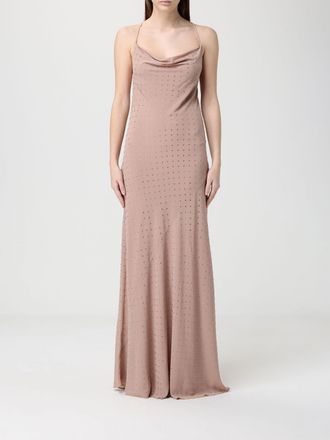 Pinko Abito Farro in crepe de chine e strass Pinko