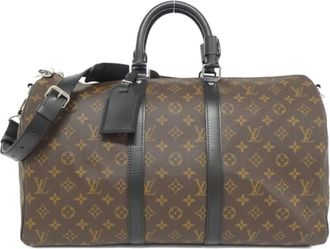 Louis Vuitton Marron Coated Canvas Boston Bag (Pre-Owned)