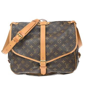 Louis Vuitton Saumur Monogram Canvas Brown Canvas Handbag (Pre-Owned)