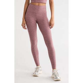 Zella Renew M&eacute;lange High Waist Leggings in Purple Shake Melange at Nordstrom, Size Xx-Large
