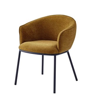 Moloo Sill&oacute;n de mesa de tela Luxury mostaza