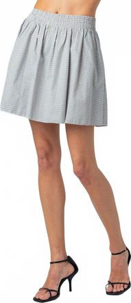 Sundays Womens Anelise Skirt In Blue Onyx Plaid