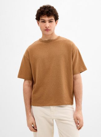 Le 31 Mens Crepe knit T-shirt Oversized fit