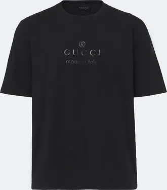 Gucci Printed cotton-blend jersey T-shirt