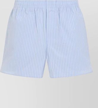 Ami elasticated shorts striped pattern back pocket