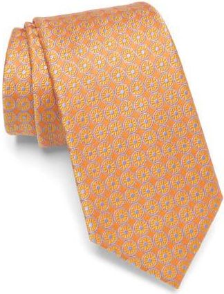 Ted Baker Westferry Circle Neat Silk Blend Tie in Orange at Nordstrom Rack