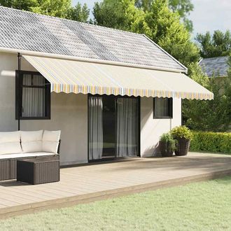 vidaXL Tela De Repuesto De Toldo Rayas De Colores 6x3 M Vidaxl