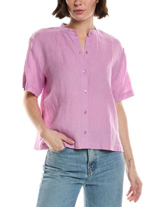 Eileen Fisher Eileen Fisher Mandarin Collar Linen Shirt