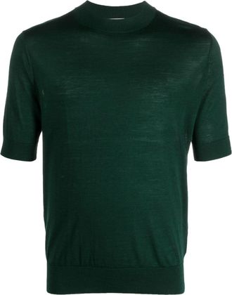 Ballantyne fine-knit wool T-shirt - men - Wool - 54 - Green