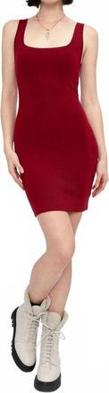L'agence Hannah Knit Dress In Red Dahlia