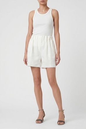 Brunello Cucinelli White Relaxed Cotton Shorts, Brand Size 44 (US Size 10)