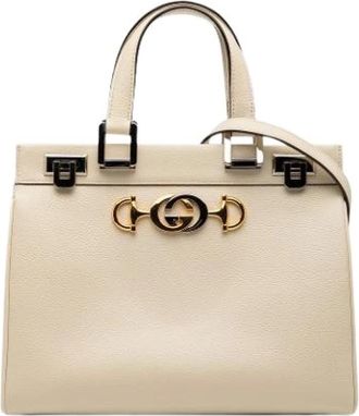 Gucci Pre-owned Handbags, female, White, Size: ONE SIZE Pre-owned Zumi Satchel