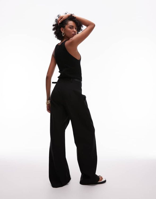 Mango Tuta jumpsuit nera con top in maglia-Nero da 55,99 € su