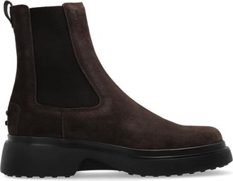 Tod's Suede Chelsea laarzen - Dames - Chelseaboots - Bruin - 37 1/2 EU - Su&egrave;de - Schoenen
