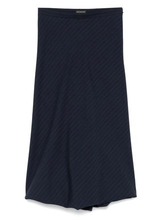 Balenciaga Gestreepte midi-rok - Blauw