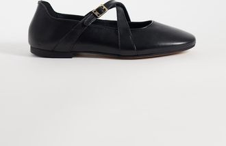 Tommy Hilfiger Mary Jane con cinturino incrociato nera-Nero