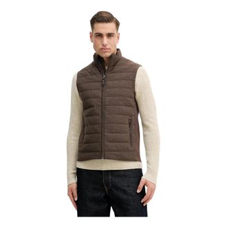 Hackett Visgraat Gilet - Heren - Jassen - Bruin - Maat: XL Leer